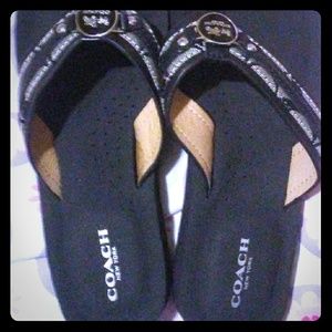 Brand new authentic Coach flip flops